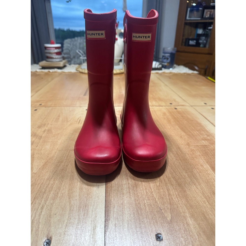 Hunter for Target Kids Red Rain Boots Pull On Handles Size 3